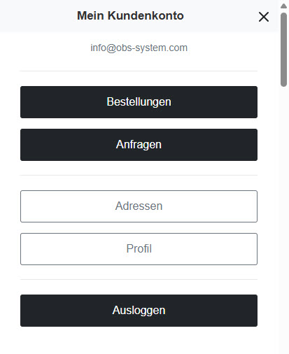 Kundenkonto-Übersicht